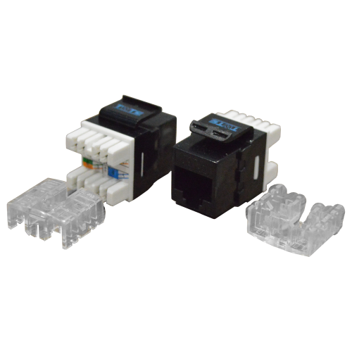 Модуль Keystone RJ45, Cat.6, UTP, 180 градусов, черный